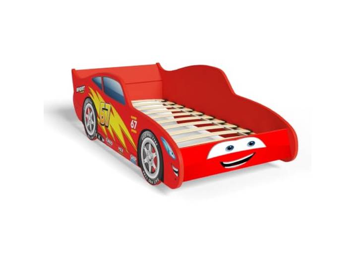 KOBI Autobett 160x80, rotes Auto, ohne Matratze, Cars