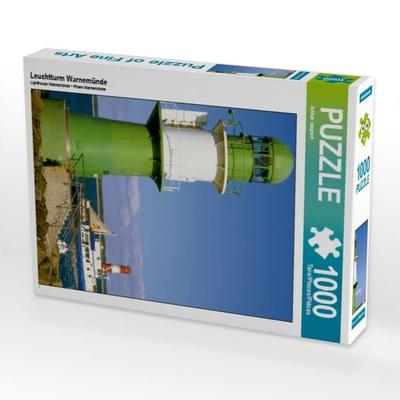 CALVENDO Puzzle Leuchtturm Warnemünde | 1000 Teile Lege-Größe 64x48cm Foto-Puzzle für glückliche Stunden