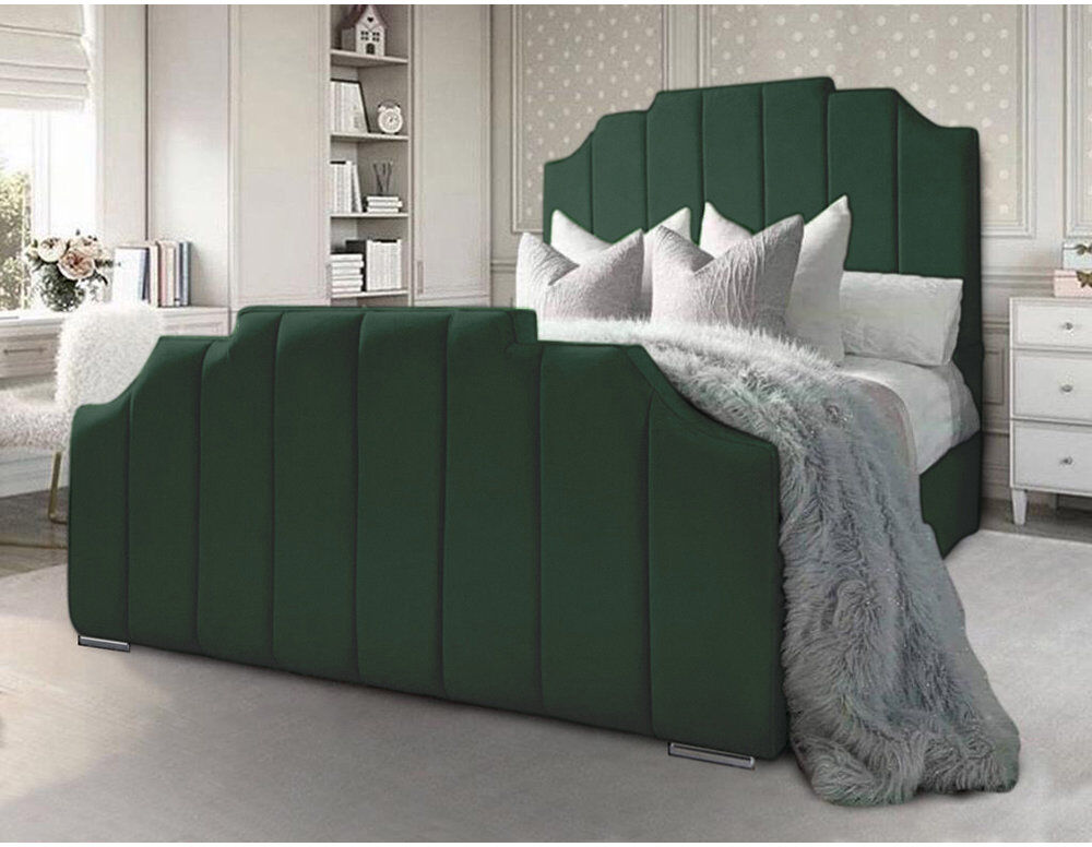 Etta Avenue Tyrion Upholstered Bed Emerald Kingsize (5')