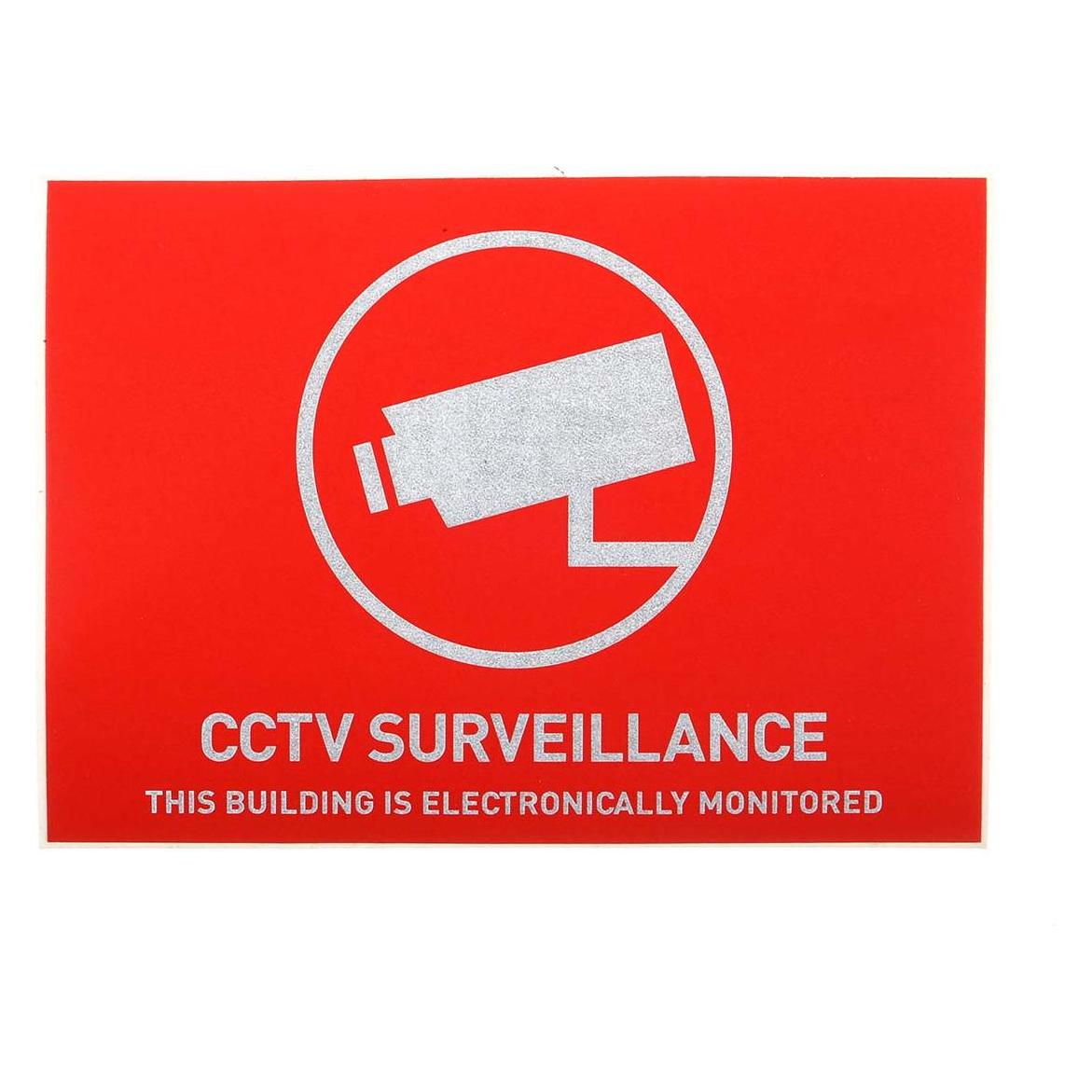 Abus Überwachungsaufkleber Englisch, CCTV Surveillance This Building Is Electronically Monitored, CC (AU1313)