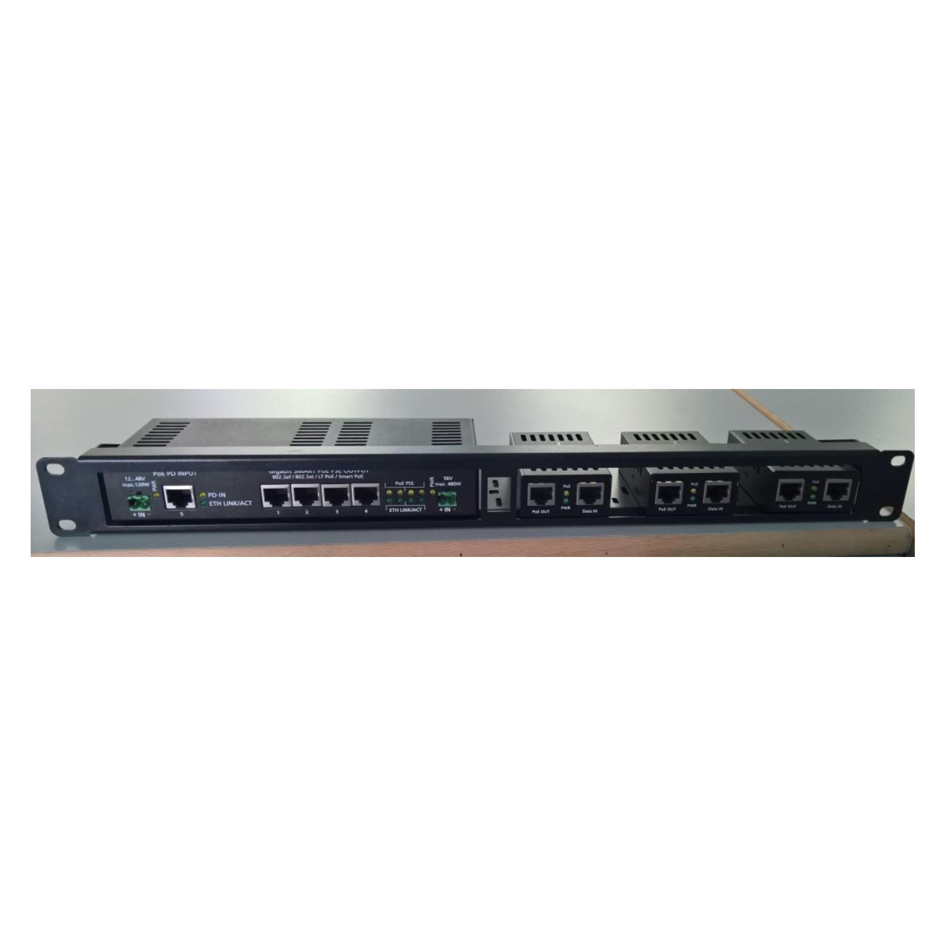 Allnet Switch Zubehör unmanaged 4 Port Gigabit LT-PoE 90W 19" 1HE Patch Panel (4 Ports) (ALL048601)