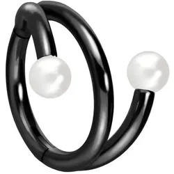 Titan Segmentring Clicker mit Innengewinde 3 RINGE + 2 SYNTHETISCHE PERLEN