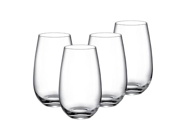 Longdrinkglas VILLEROY & BOCH Longdrinkbecher Entrée 620 ml 4er Set transparent , bunt (transparent), 4 tlg., Glas, Trinkgefäße, Longdrinkglas