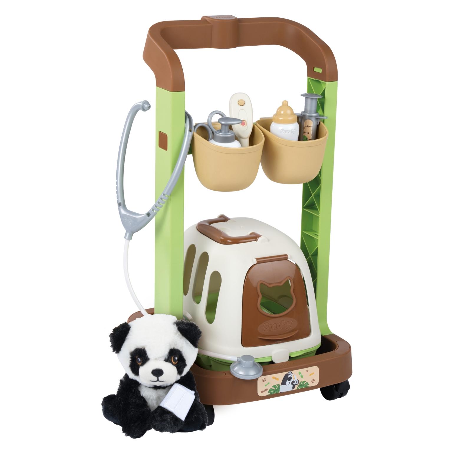 Smoby Tierarzt-Trolley mit Plüsch Panda (7600340407)