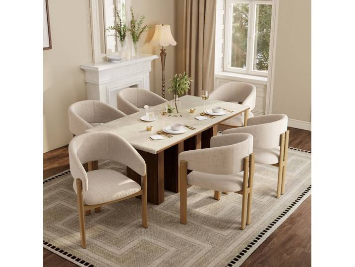 REDOM Esszimmerstuhl 6 atmungsaktive Freischwinger im Set (61,5x52,5x83 cm, schnell montiert, 2 St), 61,5x52,5x83 cm, schnell montiert
