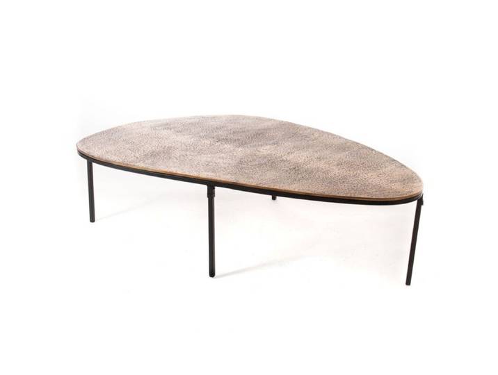 Table basse galet en métal doré L115 cm - Amadeus