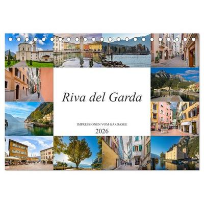 Riva del Garda Impressionen vom Gardasee (Tischkalender 2026 DIN A5 quer), CALVENDO Monatskalender