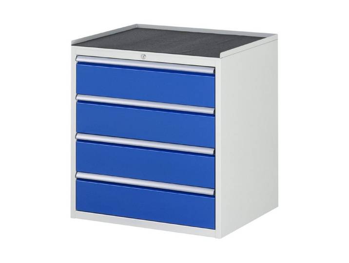 RAU Hängeregisterschrank Rau Schubladenschrank m. Anti-Rutsch-Matte 4 Schubl.-XL 4x180mm