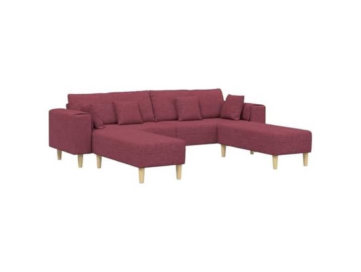 Makastle Sofa Couch 3er Set Weinrot Stoff