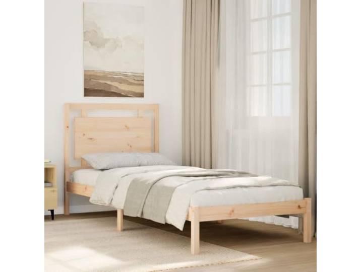 Massives Kiefernholz Stabil und langlebig Ohne Matratze Braun 90x200 cm Massivholzbett ohne Matratze Wachsbraun 90x200 Kiefernholz Stabil Bettgestell mit Kopfteil Lattenrost