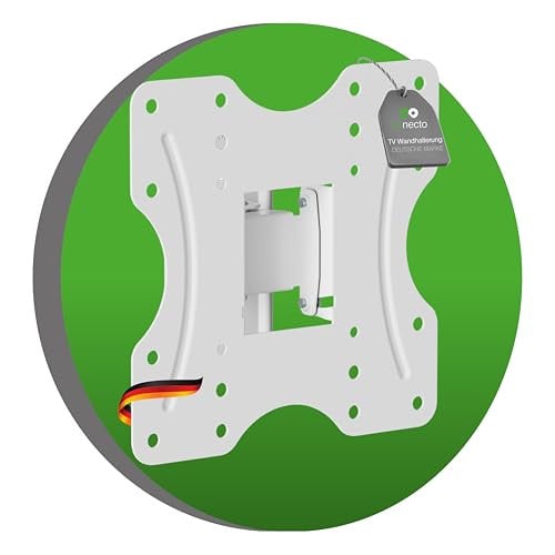 Conecto universele TV muurbeugel, kantelbaar en draaibaar, wit, VESA 100x100 mm