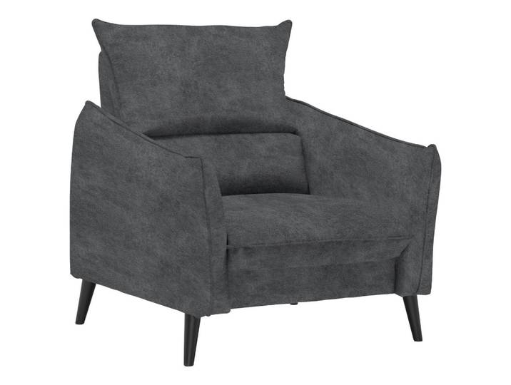 Carryhome Sessel, Anthrazit, Holz, Kiefer, massiv, Füllung: Silikon, 96x98x100 cm, Stoffauswahl, Wohnzimmer, Sessel, Sonstige Sessel
