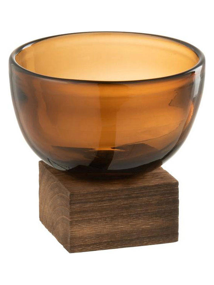 J Line Vase in Hellbraun - (H)11 x Ø 13 cm - onesize