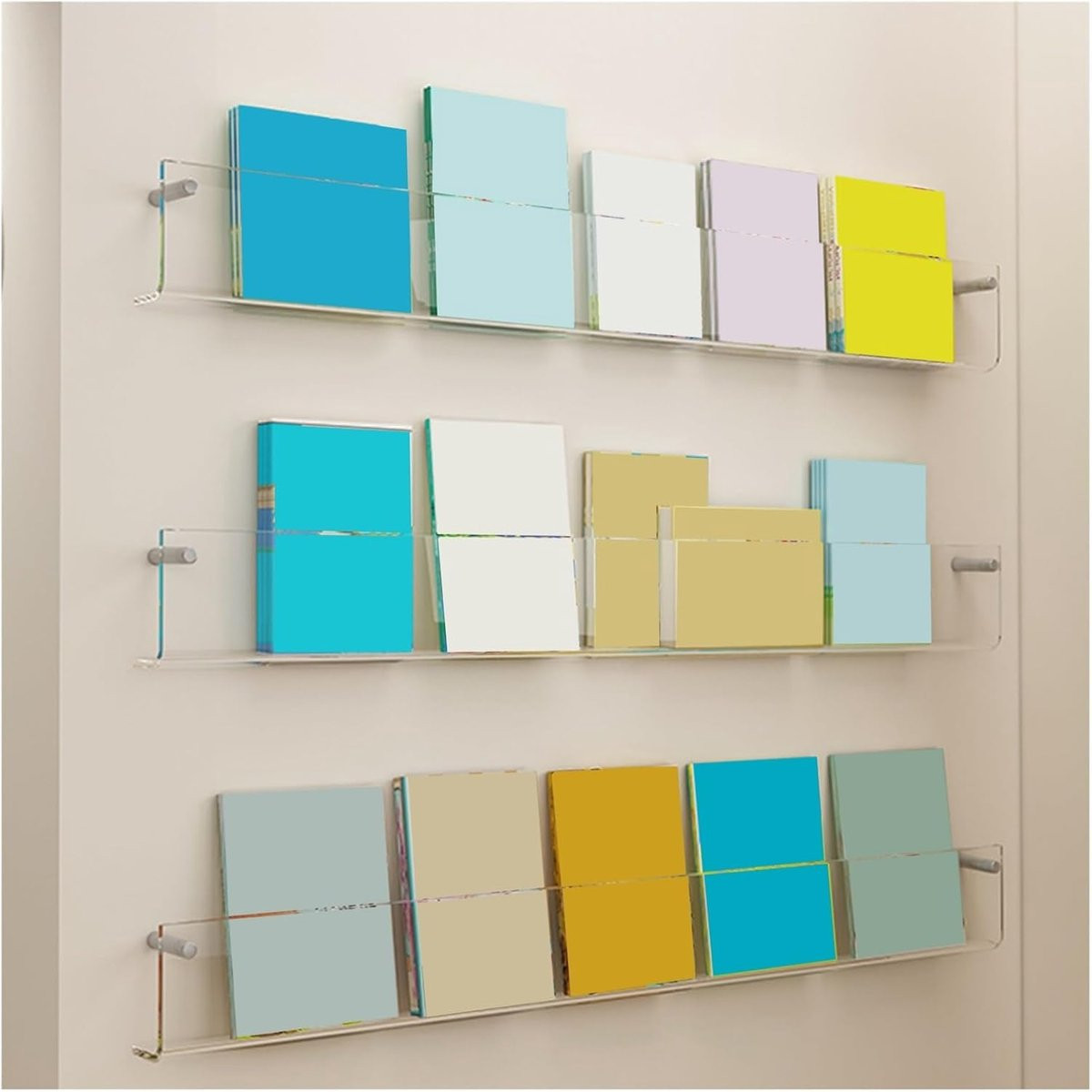 Acryl Displayrek Transparant Wandhouder voor Documenten L60cm