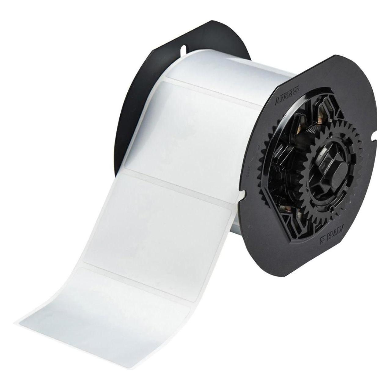 Brady B33-19-434, metallisierter Polyester, Silber, glänzend, 76.20 x 50.80 mm, extrem stark hafte (81.28 mm) (B33-19-434)