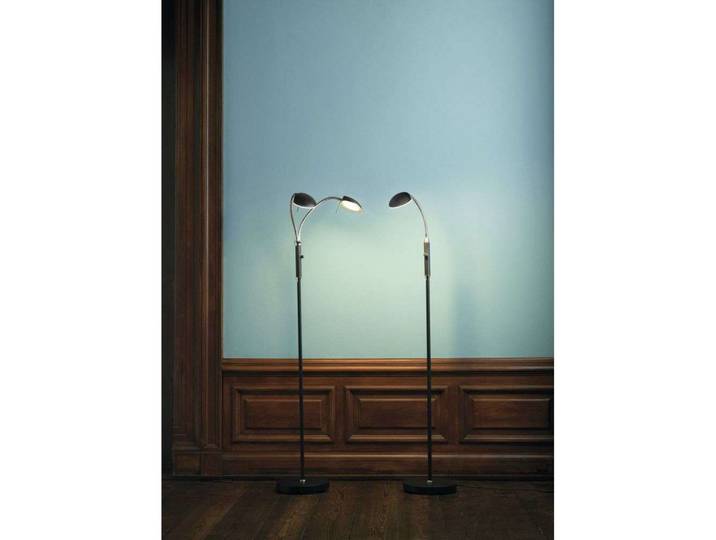 Vegas 2 Stehleuchte Brushed Steel - Halo Design - Wohnzimmer - Metall