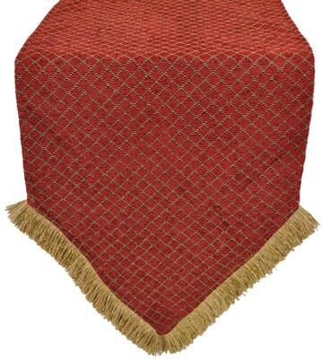 Sherry Kline Red Diamond Chenille Luxury Table Runner