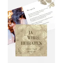 Hochzeitseinladung selbst gestalten mit Spruch und Fotos im Onlinedesigner bei Meine-Kartenmanufaktur.de