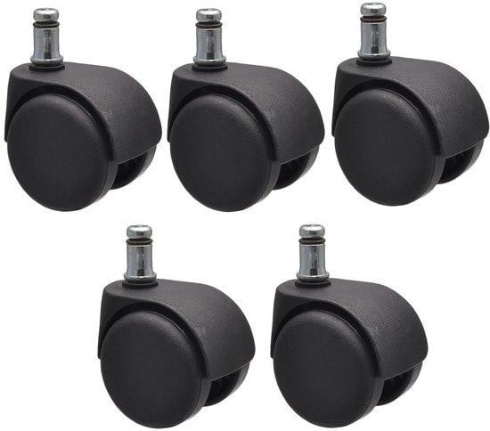 Wagner 5-delige set zwarte zwenkwielen met diameter 50 mm