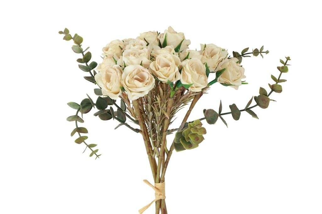 Countryfield zijden boeket rosa wit 30 cm