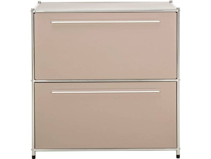 Regal Cubo Braun/Grau Metall B 77 H 80 T 40 cm - Farbe: taupe - Möbel Konfigurator: Traummöbel individuell zusammenstellen - Regal