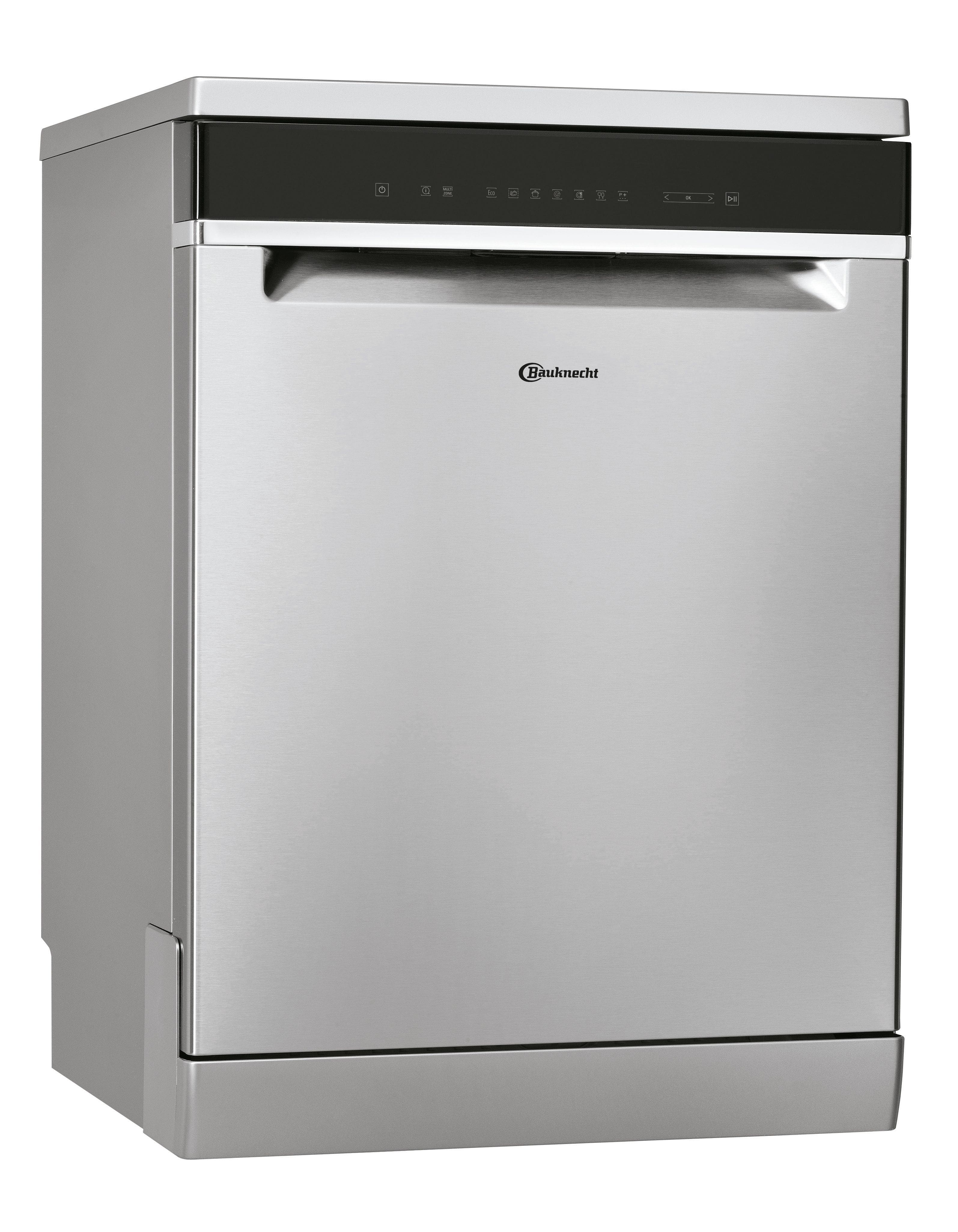 Bauknecht BFP5O41PLTX 60 cm Geschirrspüler freistehend sehr leise 14 Maßgedecke (Silber) BFP 5O41 PLT X