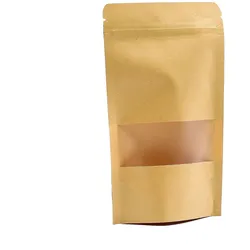 10x Kraft Window Bag 12x20 cm