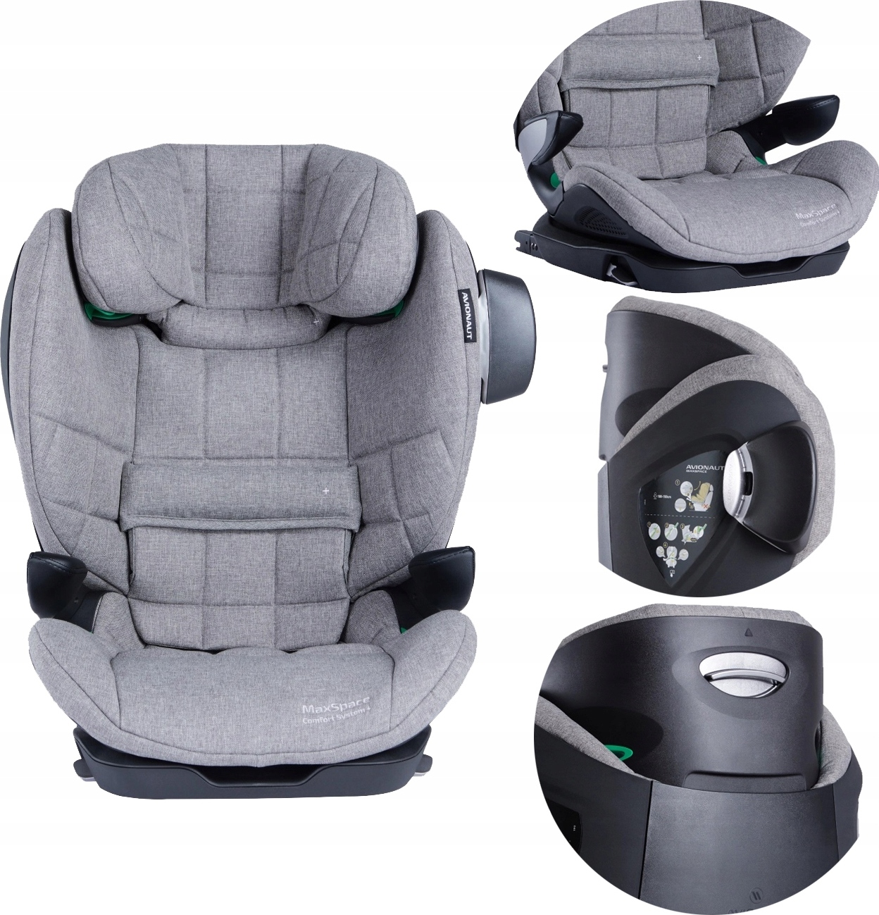 Avionaut Maxspace Comfort System Autositz für größere Kinder 15-50 kg