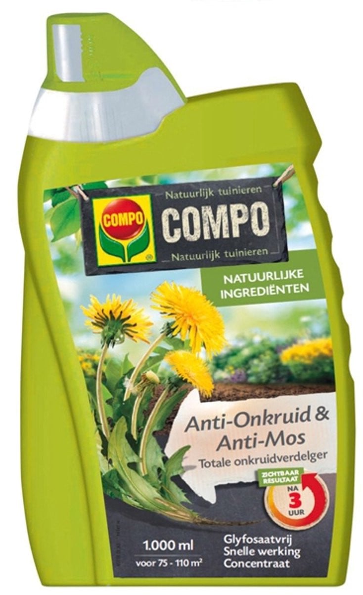 COMPO Anti-Onkruid & Anti-Mos Totaal Concentraat - 1L (75-110 m²)