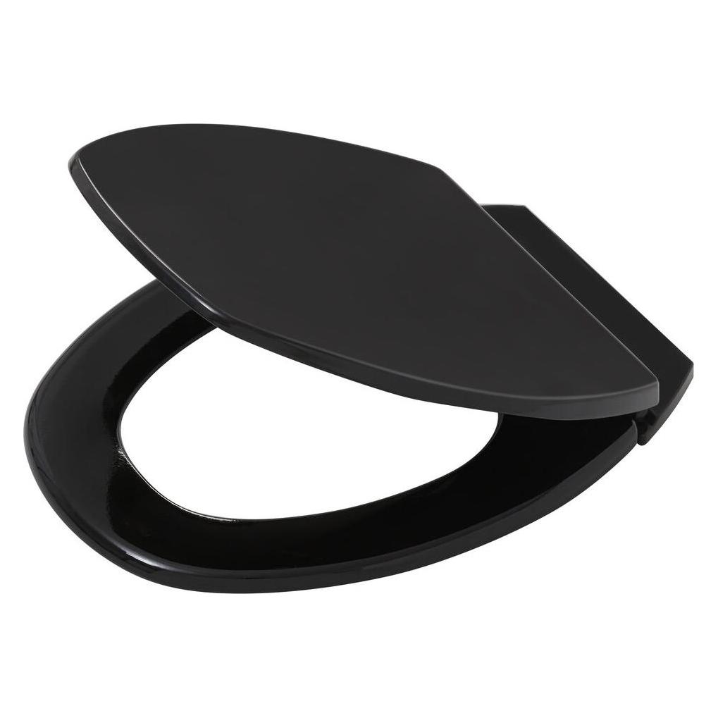 Tiger Logston Toilet seat with lid MDF Black (68934834)