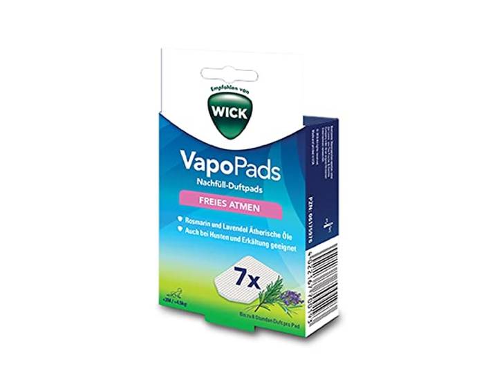 Wick VapoPads Rosmarin & Lavendel – Pads mit ätherischen Ölen – 7er-Pack – Passen zu unseren Luftbefeuchtern, Inhalatoren & Diffusoren – Setzen lindernde Dämpfe frei – WBR7