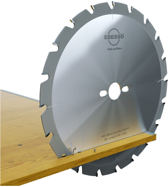 Scie de construction EDESSÖ - lame de scie circulaire HW pour usage intensif, NAGELFEST, HW 300x3,2/2,2x30 Z=20 FF (51030030)