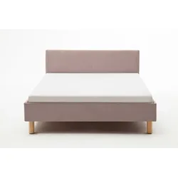 meise.möbel Polsterbett Lena 140 x 200 cm Stoff Rosa Altrosa