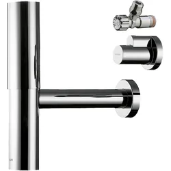 hansgrohe AXOR flowstar Designsiphon Set, mit zwei Eckventil und Schubern, 51304950, Farbe: Brushed Brass