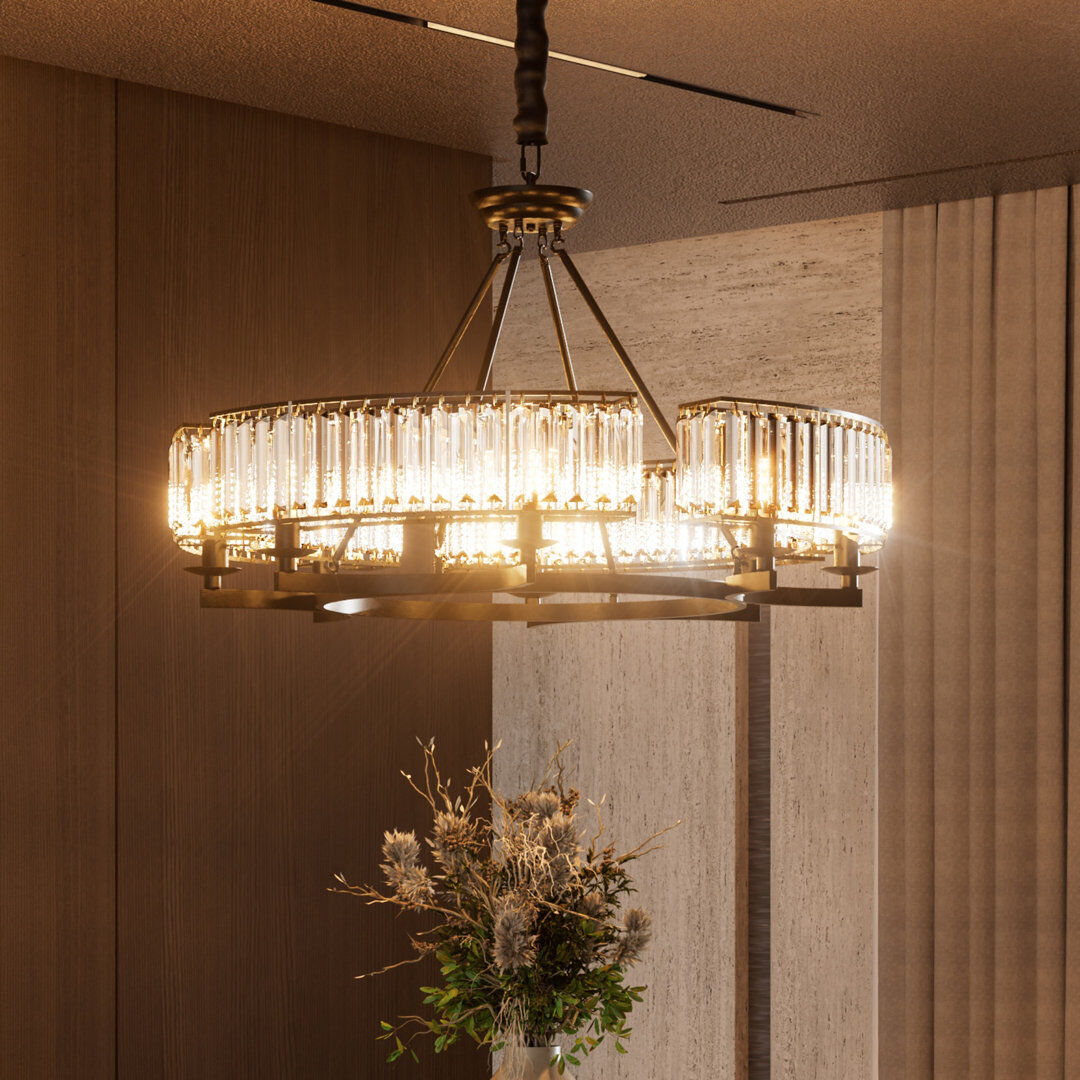 Borough Wharf Chandelier Antique Brass 60cm H X 60cm W X 60cm D
