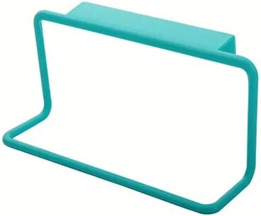 Friendly Fresh Finds Multifunctional Plastic Hanging Towel Rack Kitchen Organizer For Cabinets & Doors blue