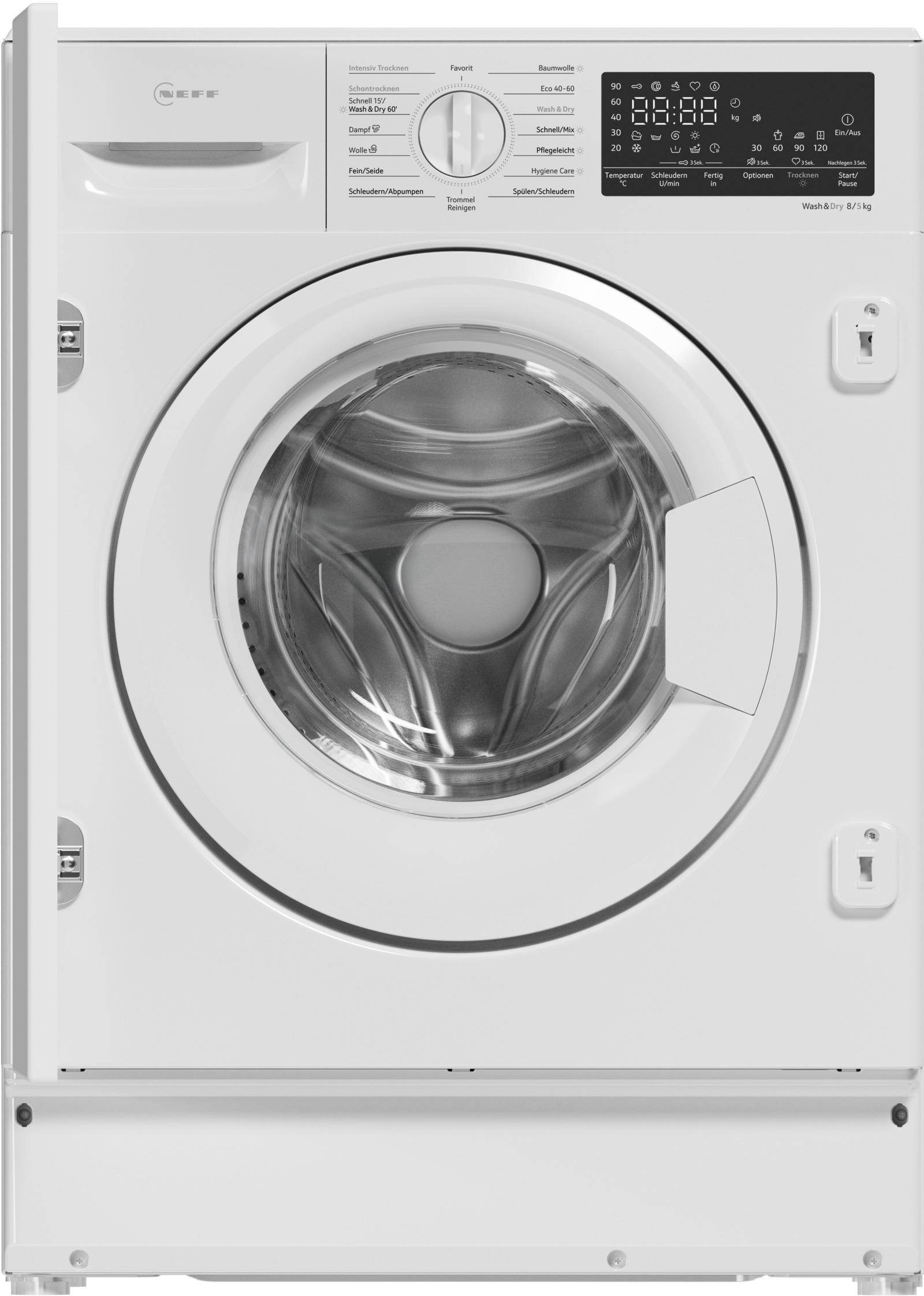 Neff V8540X0, Frontlader, Integriert, Weiß, Links, Weiß, Weiß