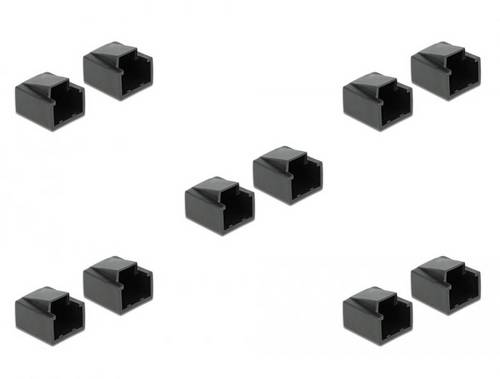 Delock 86470 Staubschutz für RJ45 Stecker 10 Stück 86470 Schwarz 1St.