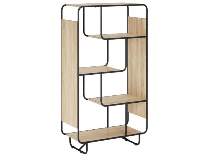 GHVBNMF Highboard Offenes Standregal Sonoma-Eiche 80x37.5x144 cm 5 offene Ebenen bieten geordneten Stauraum in Küche und Wohnzimmer, gestützt von stabilen Beinen aus verzinktem Stahl.