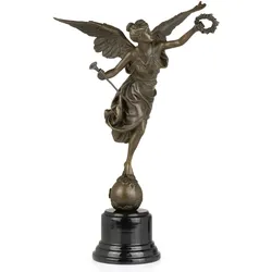 Moritz Bronzefigur Siegesgöttin Viktoria Siegessäule Höhe 37 cm 2,8 kg Skulptur Statue Antik-Stil historisch Dekoration Vintage