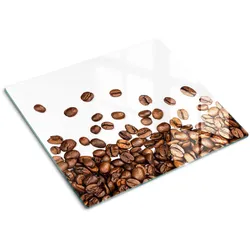 GLASPLATTE 60x52 cm Kaffeebohnen