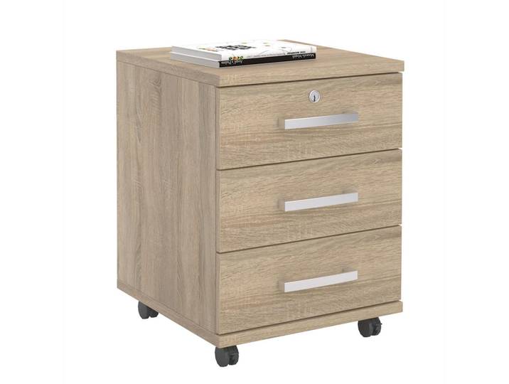 CARO-Möbel Rollcontainer Vancouver Sonoma Eiche, Mode, 44x58x45 cm, Büromöbel, Schreibtischcontainer, Rollcontainer