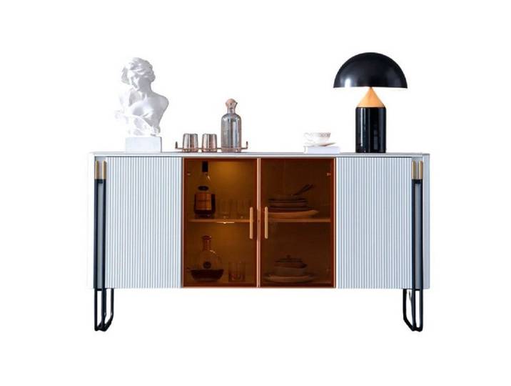 Xlmoebel Sideboard Weißes Holz-Sideboard im modernen Design für stilvolle Wohnräume (Sideboard, Sideboard), Hergestellt in Europa