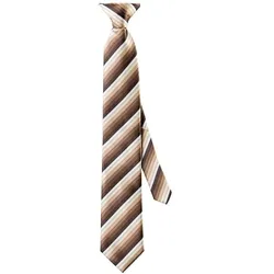 Krawatte mit Clip Fb. brauntöne gestreift  : 100% Polyester (gestreift) : brauntöne gestreift