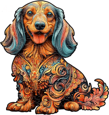 Inspire Essentials Wooden Animal Jigsaw Puzzle Unique Dog Puzzle Gift For Adults And Kids dog 2 a5