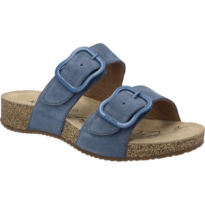 Sandale JOSEF SEIBEL "Tonga 64, jeans", Damen, Gr. 39, blau (jeans), Obermaterial: 100% Rindsleder Leather cow., Schuhe Sandale