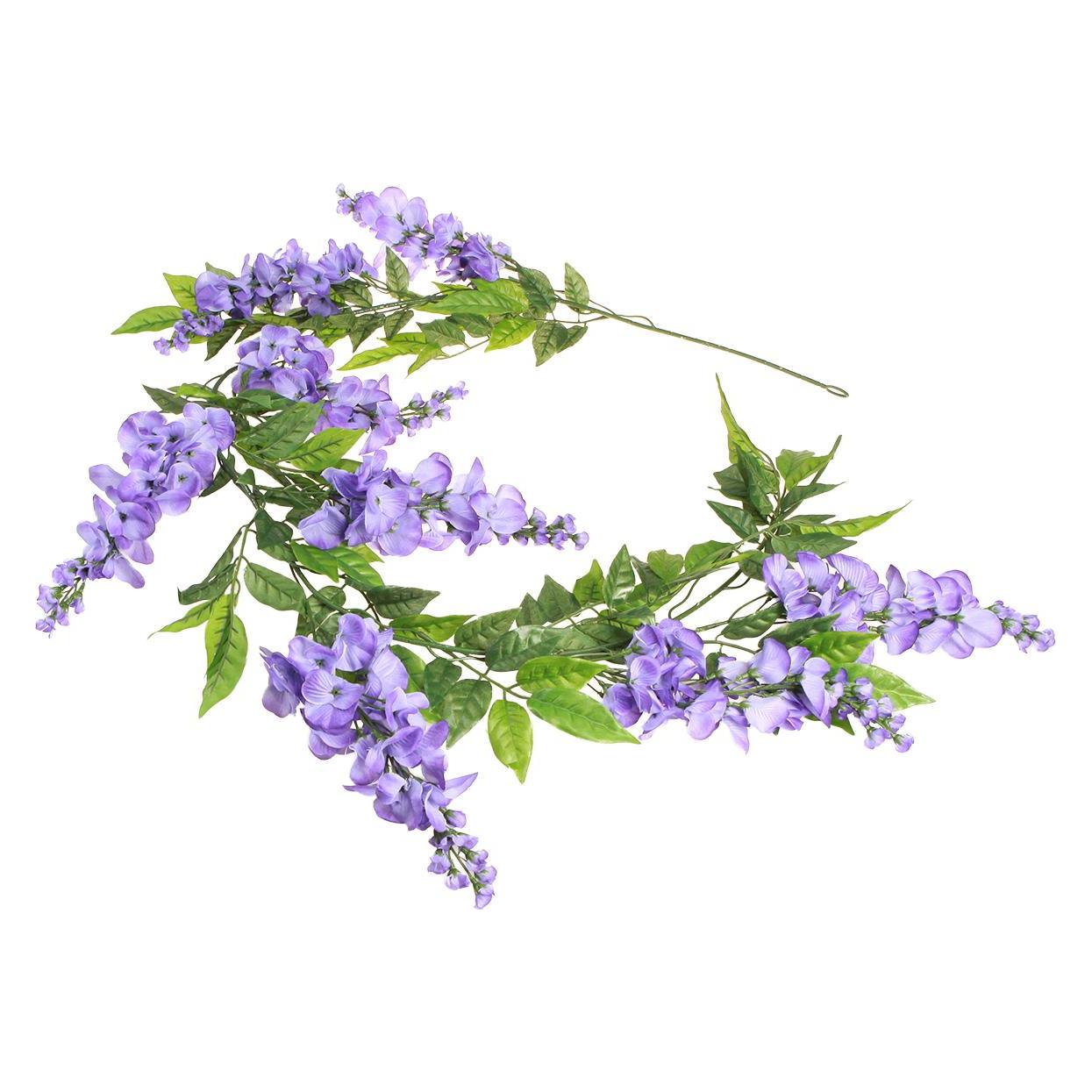 Viana Künstliche Blumengirlande Blauregen für vielseitige Sommerdeko (15 cm) (800152)