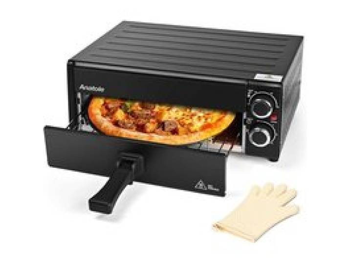 Four À Pizza Électrique 12 Po 1800W Appareil Pizza Interieur Temps Température Réglable Pizza Oven Multifonctionnel Avec Gri[PE642]