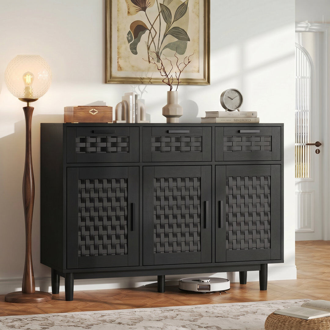 Fairmont Park 107.9cm Sideboard Black 80cm H X 107.9cm W X 40cm D