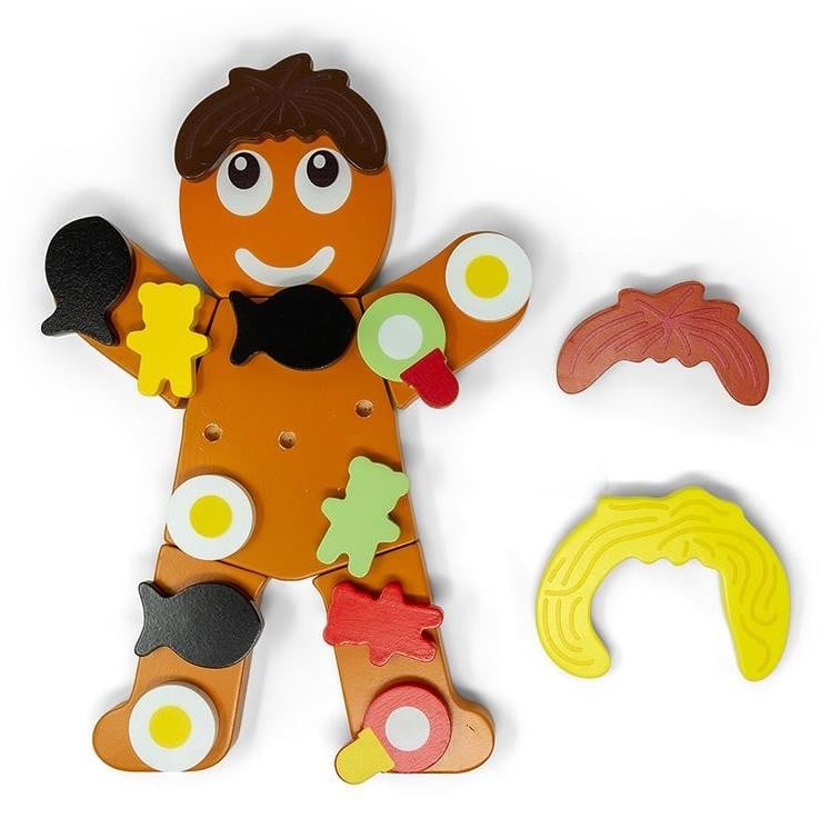 Mamamemo Houten kerstman om in elkaar te zetten 23-delig